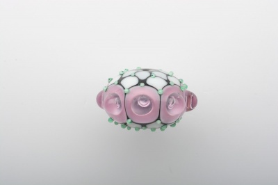 Blushing pink Bubble Dots bead - 180 Degree