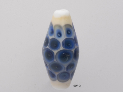 Blue pools Handmade Lampwork Glass Focal bead - 90 Degree