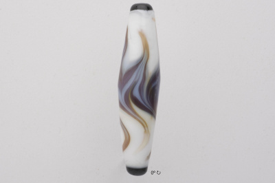 Handmade Lampwork Glass Focal Bead - Blue Flame - 0 Degree