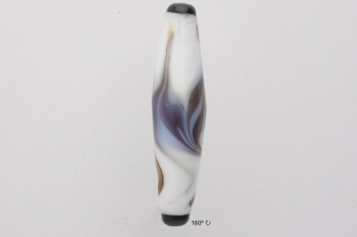 Handmade Lampwork Glass Focal Bead - Blue Flame - 180 Degree