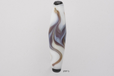 Handmade Lampwork Glass Focal Bead - Blue Flame - 270 Degree