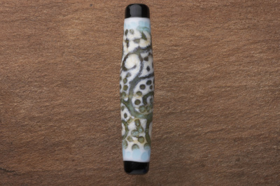 Handmade Lampwork Glass Focal Bead Tribal Vines